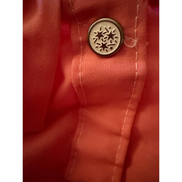 Vtg 60s Sears Koffee Kasual Pink Cotton Duster House Dress Peter Pan Collar M - Picture 4 of 4